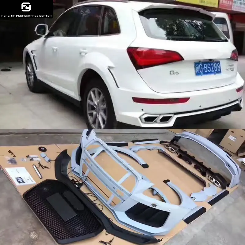 Q5 ПУ передний бампер боковые юбки задний гоночные грили для Audi комплект кузова