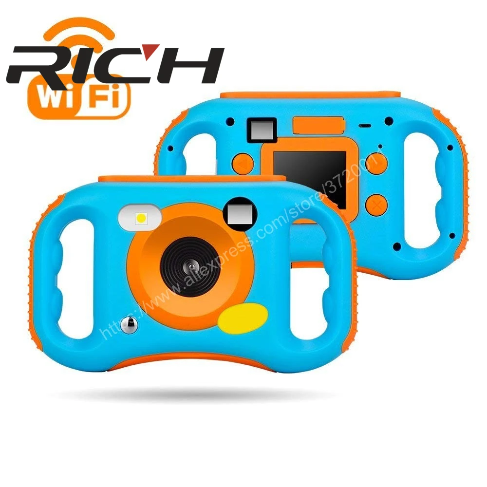 

2018 Kids Video Camera WiFi Connection Max 5MP Built-in Lithium Battery Christmas Gift New Year Present for Children Boys Girls