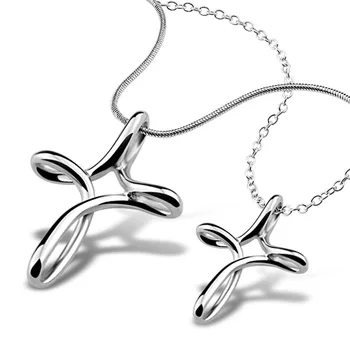 

New fashion 925 sterling silver necklace women, solid silver stereoscopic cross pendant.Charming lady silver necklace jewelry