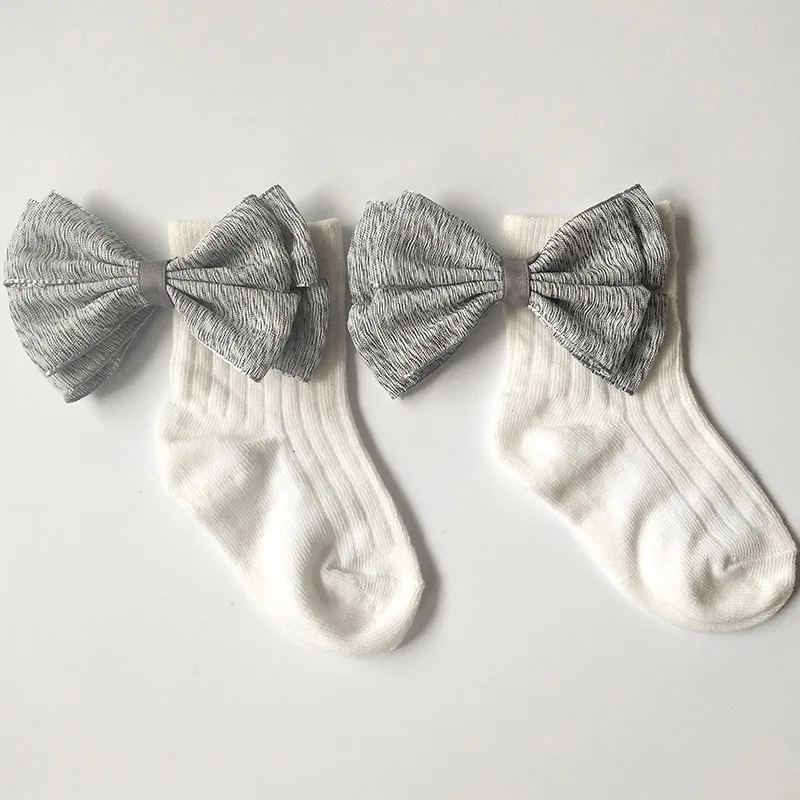 Милые носки для маленьких девочек с бантиками; хлопковые носки до щиколотки для малышей; детские носки принцессы для девочек; детские носки