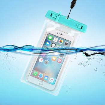 

N 5 Colors Luminous With Whistle Seal Waterproof Bag Mobile Phone Bag / Swimming Rafting Water Sports Essential