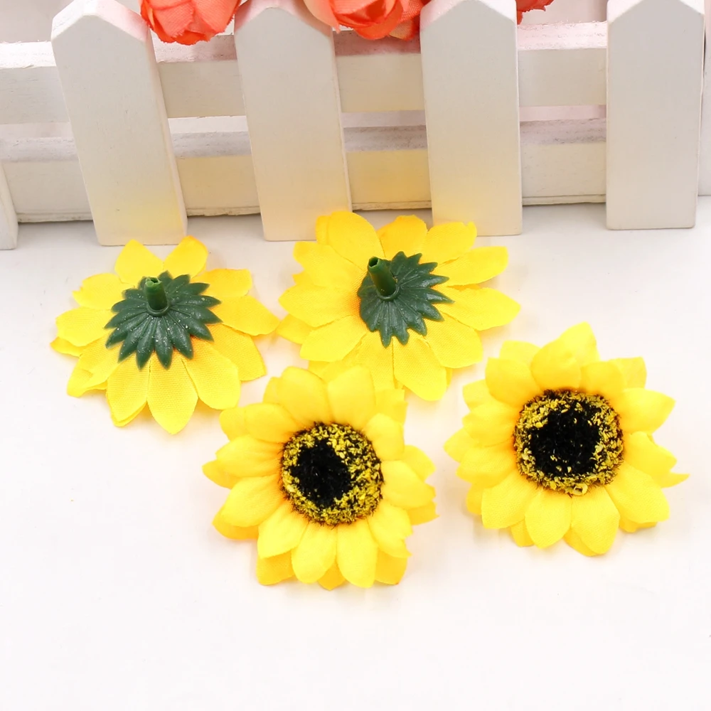 

5pcs Mini Silk Sunflower Artificial Flower Wedding Decoration Wreath Decorative DIY Party Decorative Artificial Sunflower
