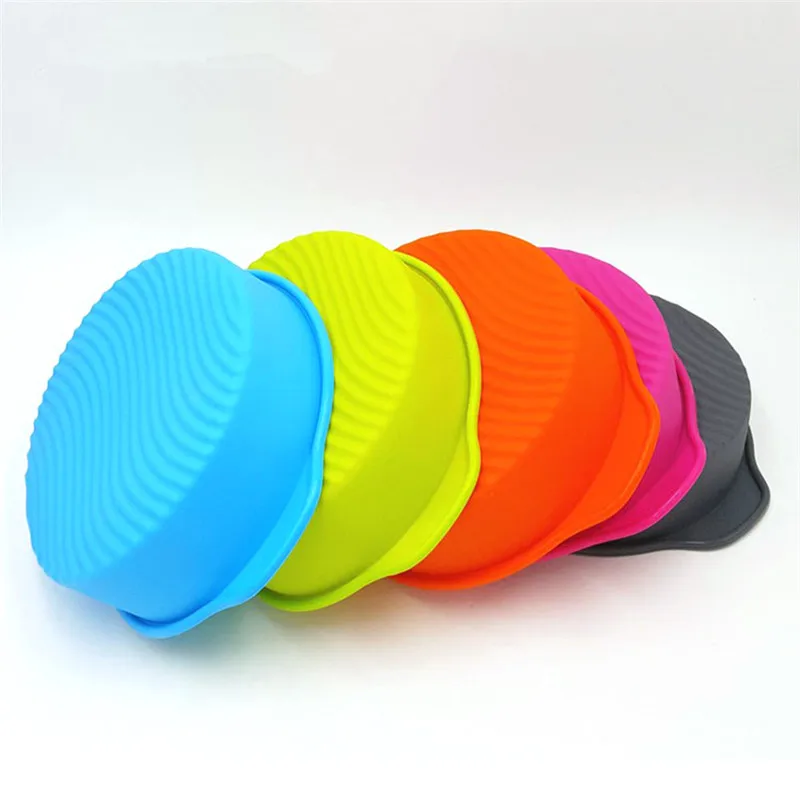 

3D Silicone Cake Mold Round Shape Cake Pan Pizza Cupcake Tray Bakeware DIY Maker Baking Tool Cooking Tools TSLM1