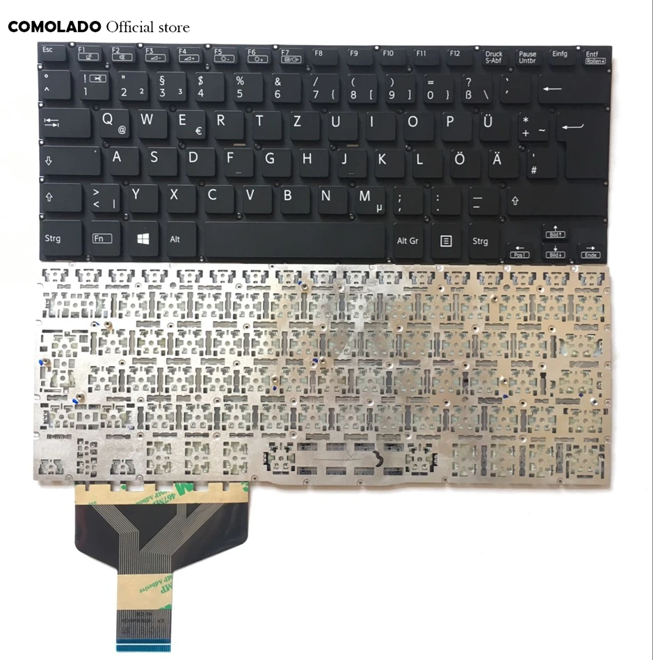 GR немецкая клавиатура для Sony VAIO Fit 13 13A 13N SVF13 SVF13A SVF13N Серебристая черная