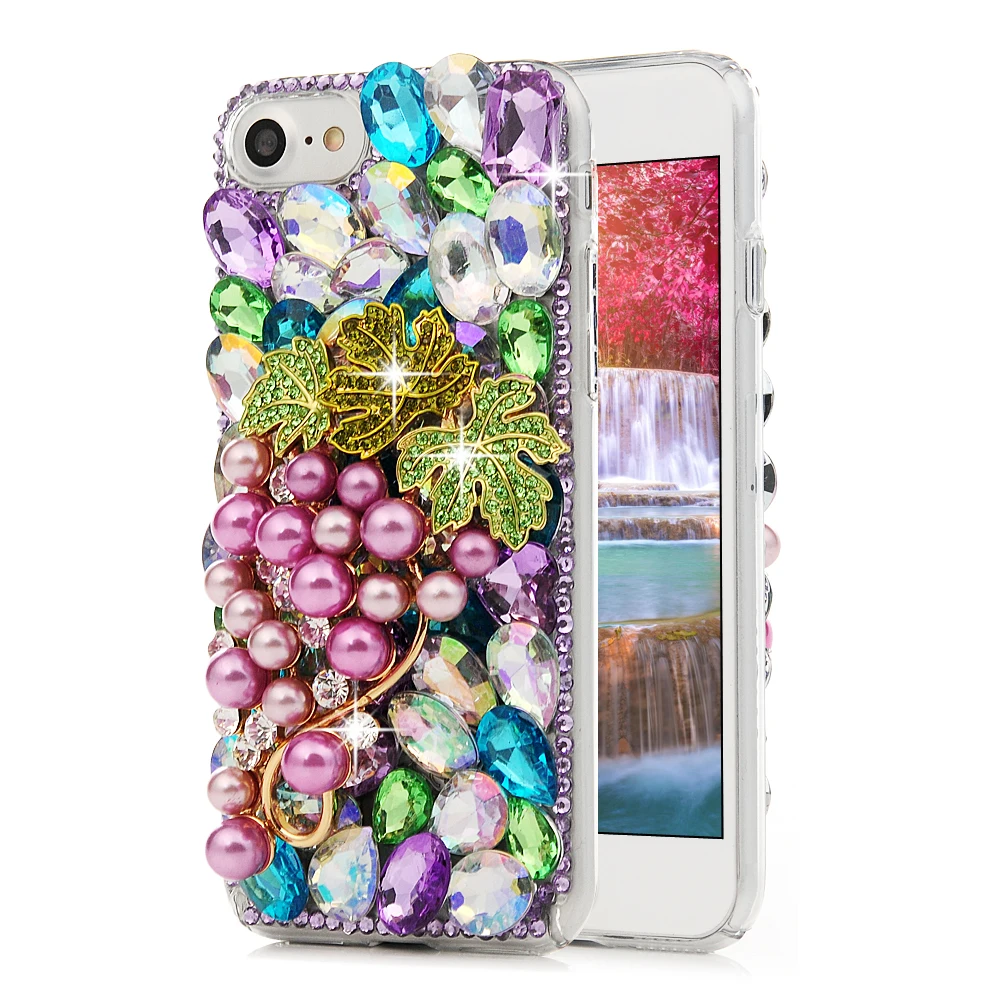 3D Кристальный Блестящий телефон Стразы чехол для iphone X 5 5S SE 6 S 7 8 Plus Алмазный Coque Capa