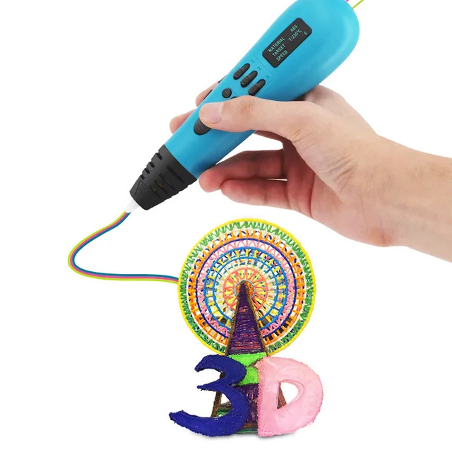 Best Offers New Hot Multicolor 3D Printer Pen Scribble ABS Filament Pen Birthday Gift for Arts Crafts