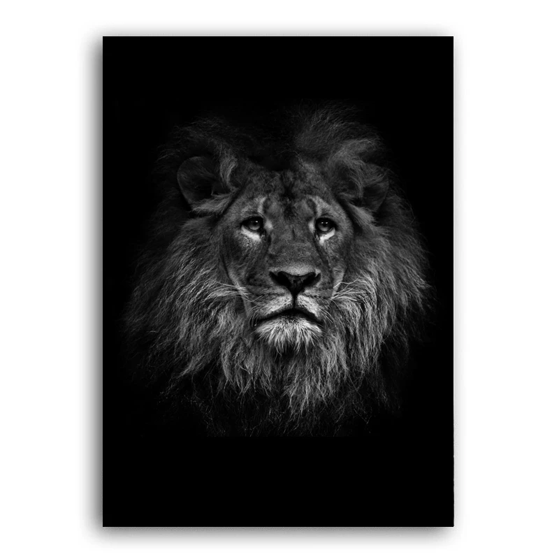 Большой дикий лев животные свирепый зверь плакат настенный Арт холст живопись принты декоративные фото картины для декора гостиной