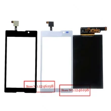 Black/White Touch Screen Digitizer Glass Sensor + LCD Display Panel Screen For Sony Xperia C S39h C2304 / C2305 Phone Parts