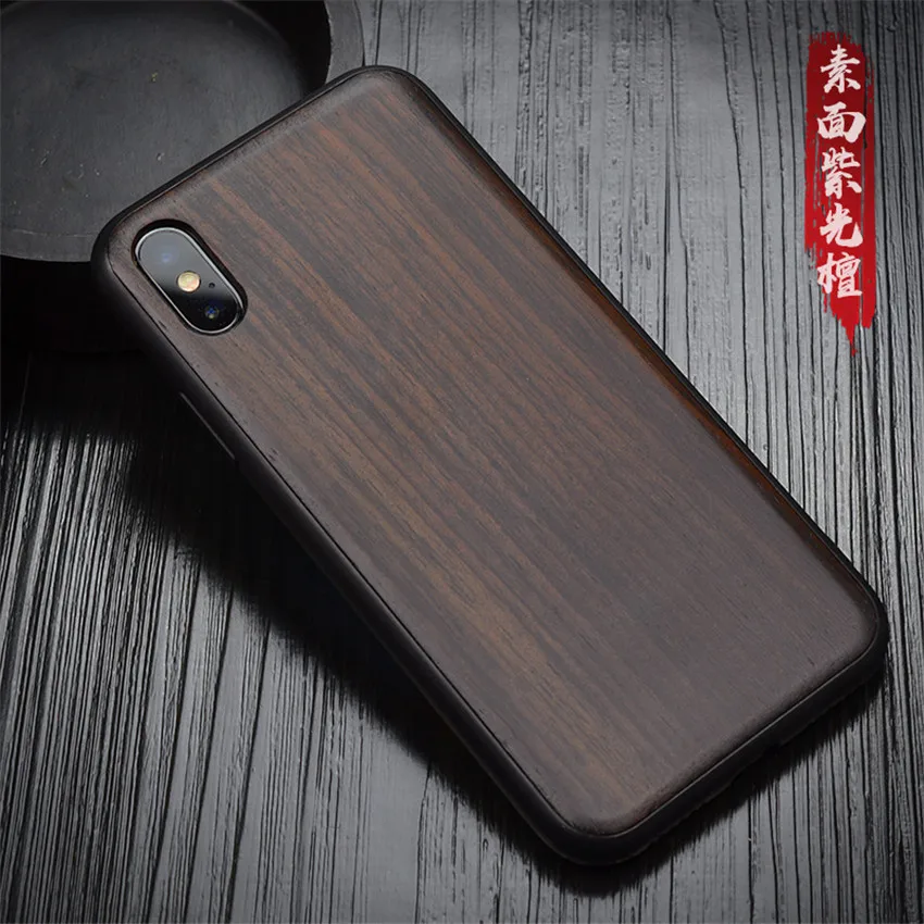 2018 New For iPhone XS Max Case Black Ebony Wood Cover For iPhone XS Carved TPU Bumper Wooden Case For iPhone X XR (14)