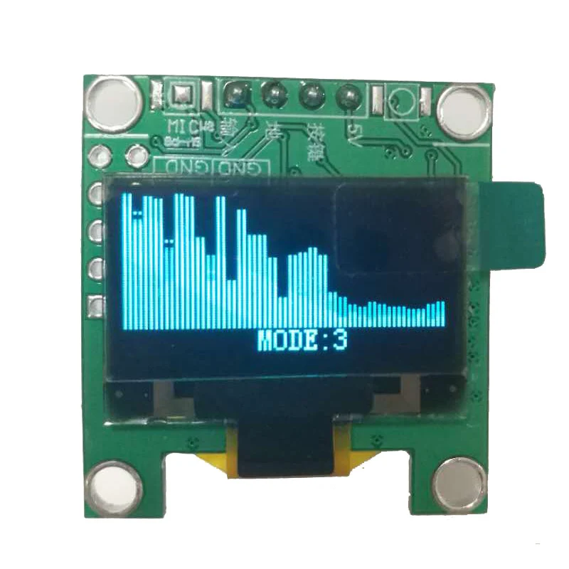 0,96 дюймов OLED Музыка Аудио спектр индикаторный усилитель доска индикатор уровня музыкальный ритм анализатор дисплей модуль DIY G7-001