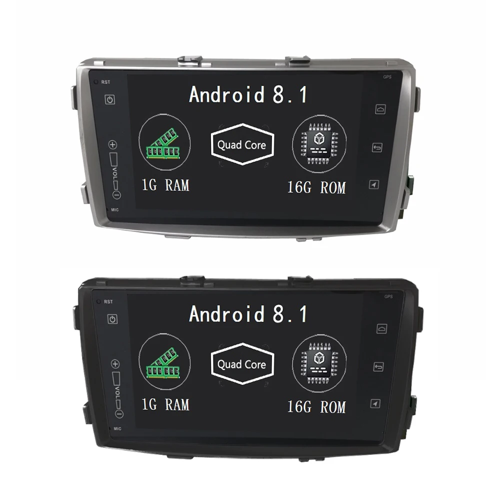 Cheap Android 8.1 Car Radio GPS for Toyota Hilux 2008-2014 Audio Multimedia Stereo Player Sat Head Unit Wifi BT with only black 3