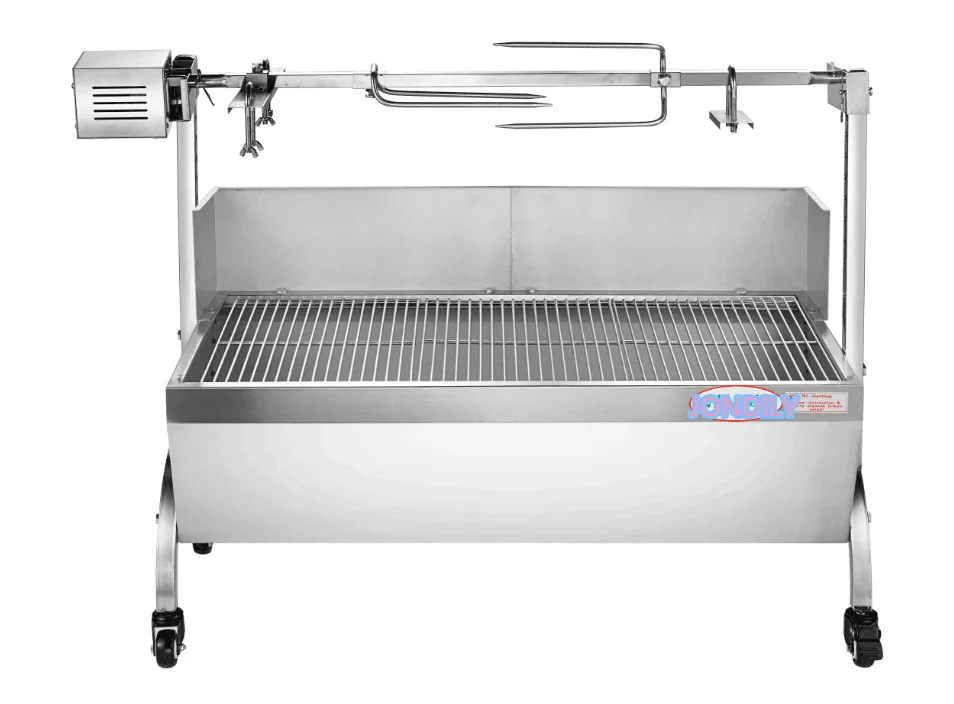 stainless steel auto charcoal BBQ roasted whole lamb stove motor