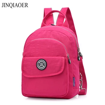 

JINQIAOER brand vintage women backpack Nylon Small backpacks for teenage girls Multifunction casual high quality shoulder bags