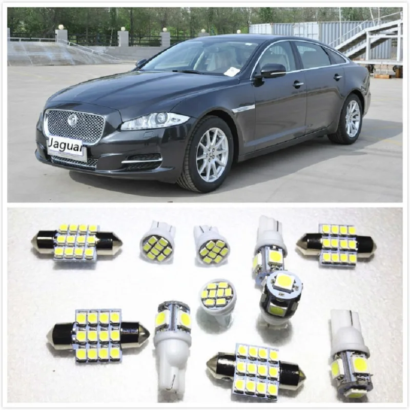 

11 set White LED Lights Interior Package 10 & 31mm Map Dome For Jaguar XJ XF X-Type F-Type S-Type Super V8 Vanden Plas 1998-2019
