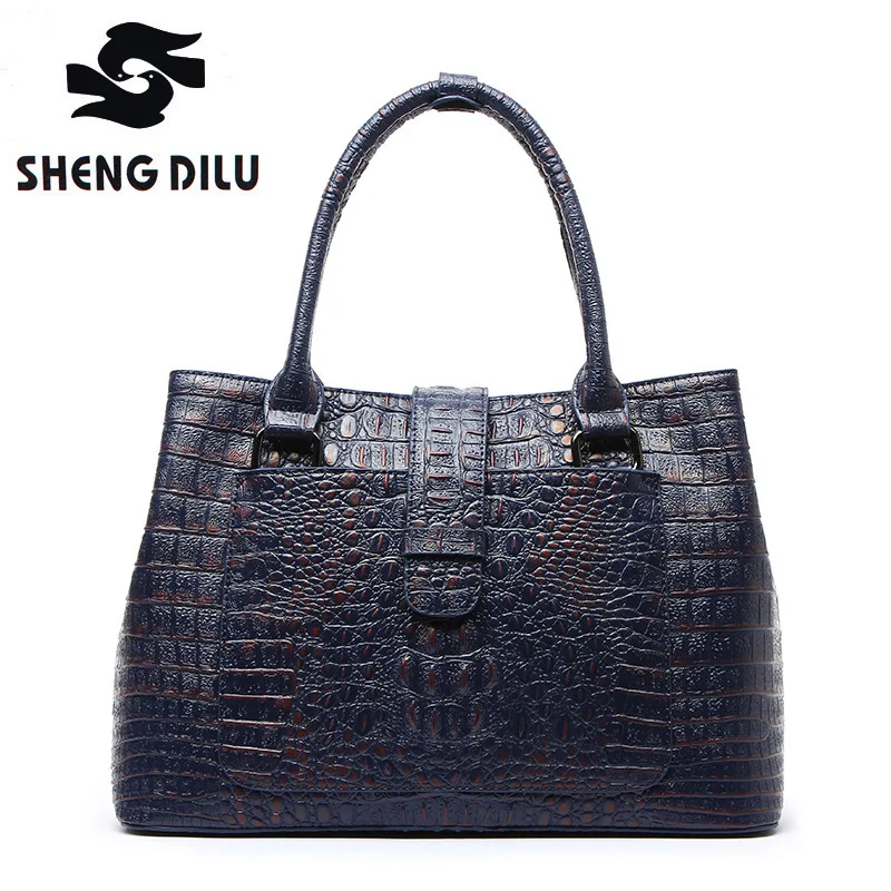 

2017 Fashion Brand Alligator Parttern Women's Tote Bag Large Capacity Shoulder Bags OL Style Handbags