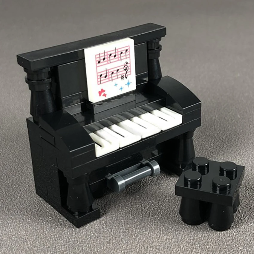 Single LegoINGlys Piano Musical Instrument Building Blocks Set DIY City Figure Player MOC Accessories Parts Brick Kit Toys (5)