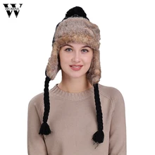 Womail, женские шапки, модная женская зимняя теплая шапка с ушками, лыжная плотная вязаная шерстяная шапка, женская шапка,, Nov8