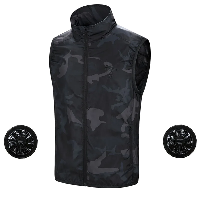 Aufdiazy Air Conditioning Vest USB Cooling Fan Jacket For High Temperature Outdoor Working Fishing Summer Smart Clothes IM058  (2)