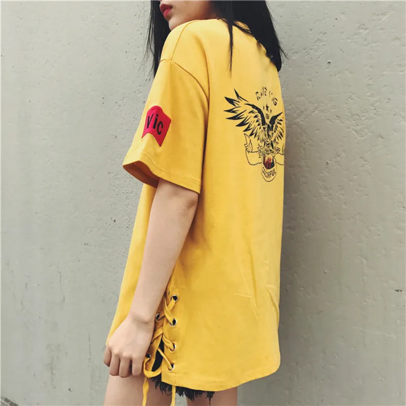 Girls Fashion Oversize Harajuku T Shirt In Punk Rock Style With