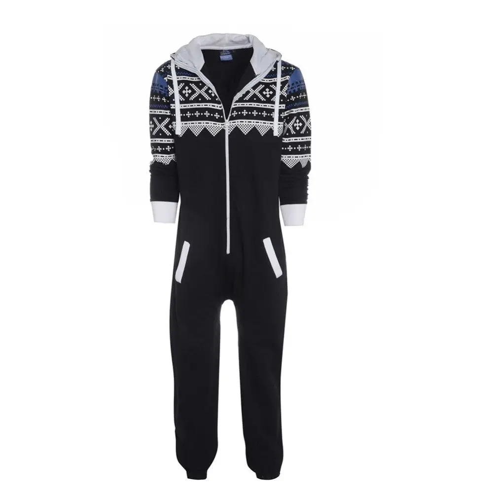 2017 Winter Men Jumpsuit Pajamas Unisex Adult Casual Lounge Clothes Men