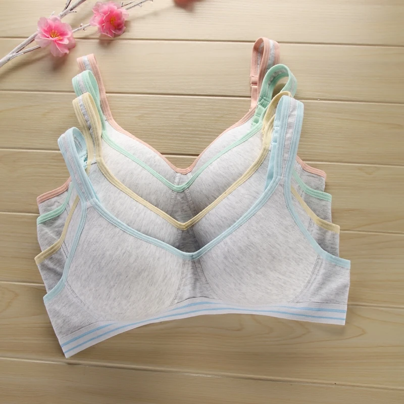 Teenage Girls Training Bras Underwear Teens Puterty Young Girl Child Tank Top Sports Bra Small Bras Undergarments 100% Cotton