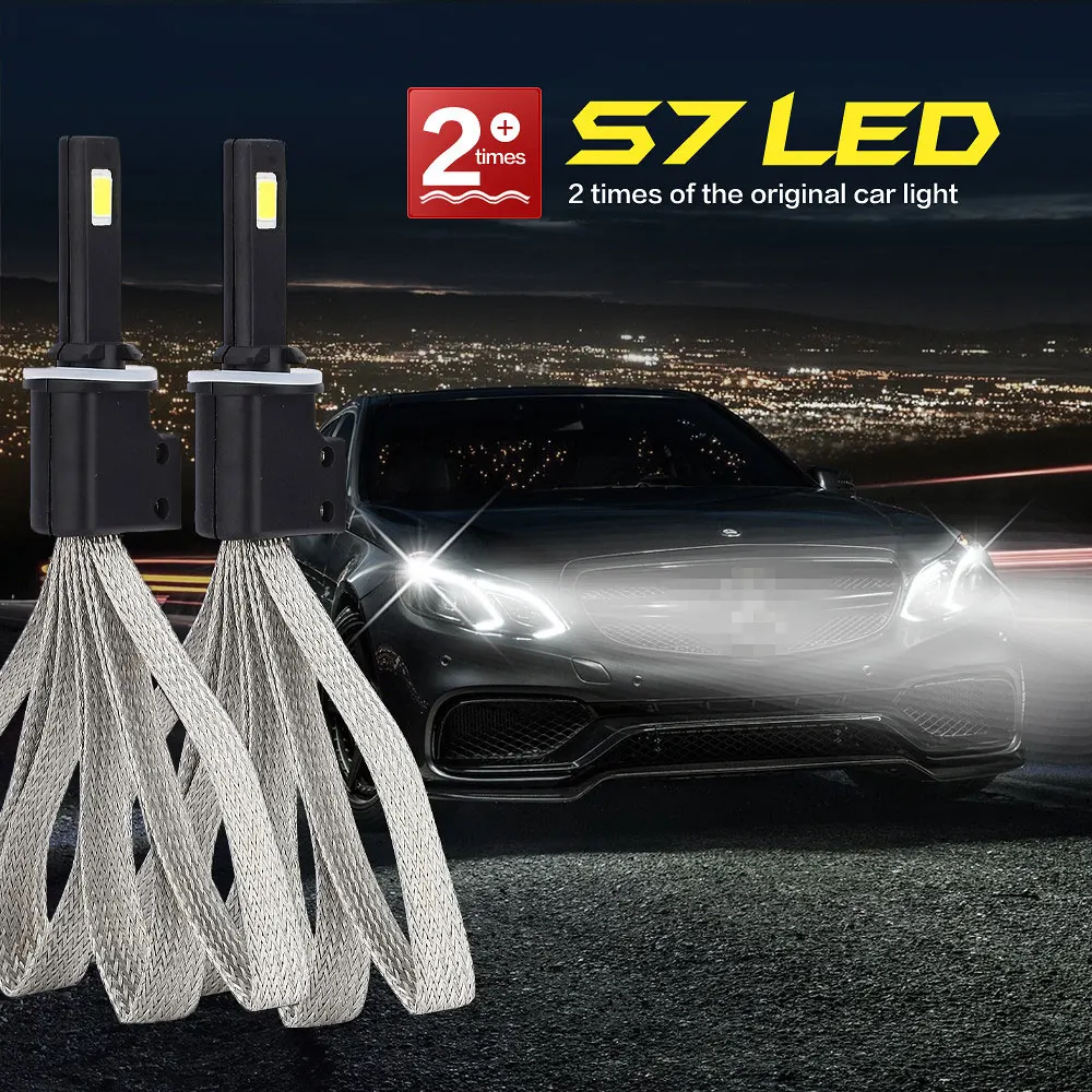 

LOAUT Car Styling Led Headlight 9004 9007 Hi Lo Beam Upgrade without Fan Bulb 60W 6400Lm Car Fog Light Car Accessories Canbus