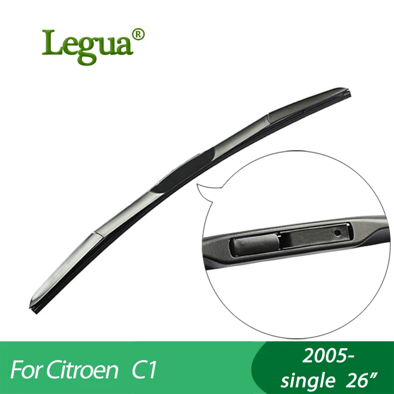 

1 set Wiper blades for Citroen C1(2005-), single 26",car wiper,3 Section Rubber, windscreen, Car accessory