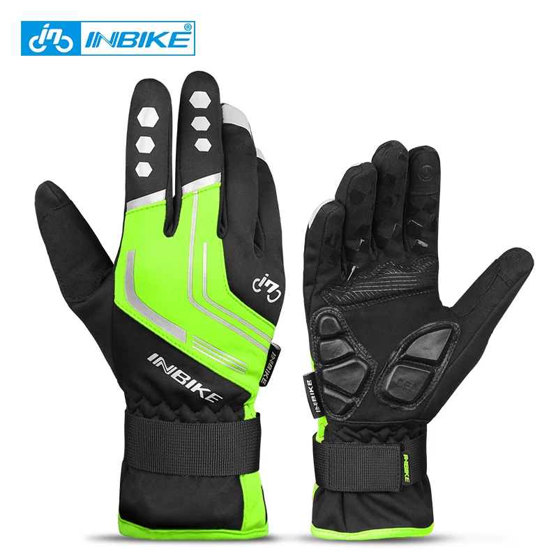 

INBIKE Winter Sports Gloves Gel Padded Cycling Gloves Touch Screen Men's Ski Thermal Gloves Bicycle MTB Bike Racing Gloves