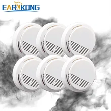 Горячая Беспроводной детектор дыма, датчик Пожарной Сигнализации, для безопасности дома, сада, 6 штук, детекторы дыма