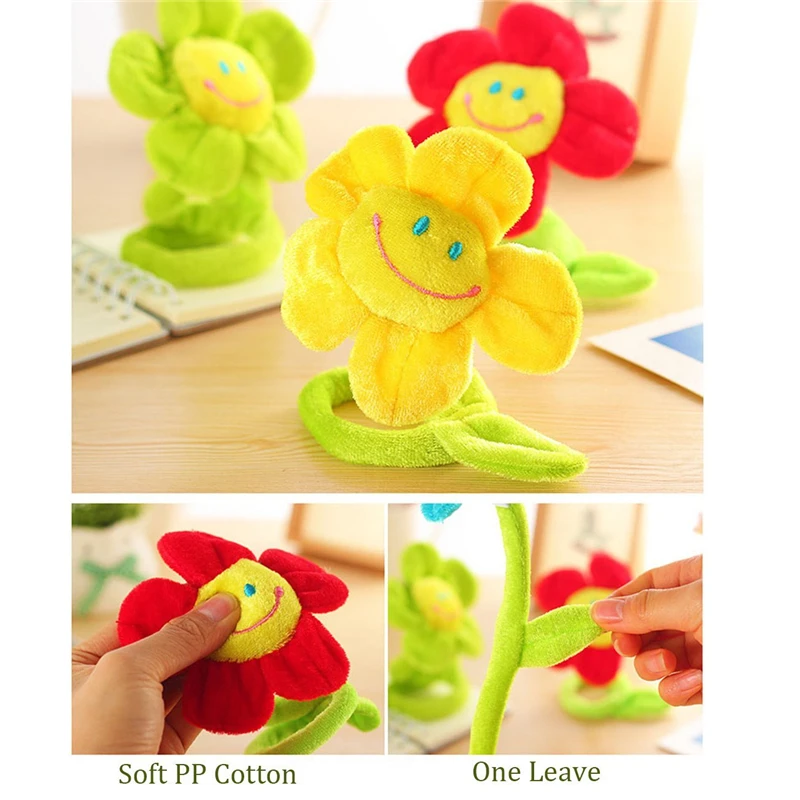 plush flowers with bendable stems