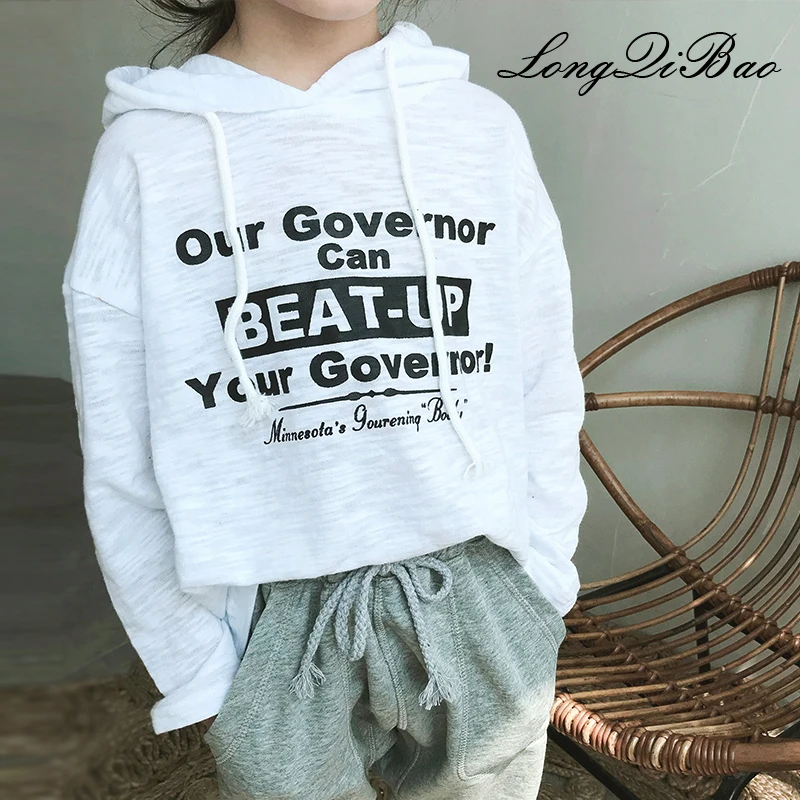 

Girls hooded sweater 2018 autumn new children's mother's mother printed long-sleeved fashion pullover shirt