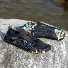 Мужская водонепроницаемая обувь летние пляжные Большие размеры унисекс для плавания пять пальцев кроссовки для мужчин быстросохнущая прогулочная Рыбалка уличная Акваобувь