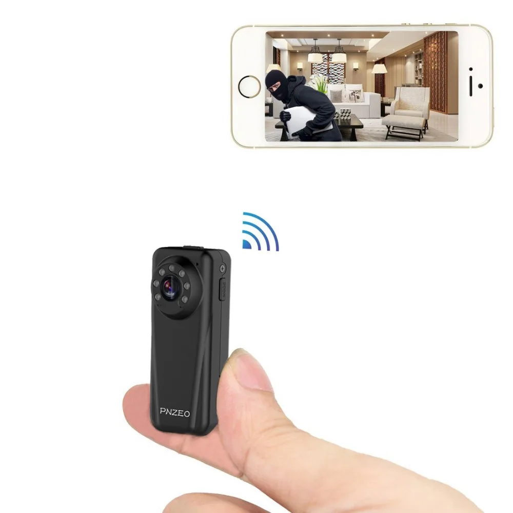 

PNZEO F3 Mini WiFi Camera Video Recorder Wireless Remote Camera P2P Tiny IR Night Vision Cameras Motion-Detection