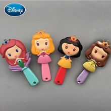 Pente Princesa da disney Branca de Neve Ariel Belle Aurora Dos Desenhos Animados 3D Pente Estéreo Confortável Almofada de Ar Pente Bom Presente Para As Meninas(China)