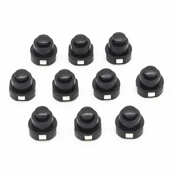 

10PCS a lot Flashlight Torch Part Round Push Button Switch Black DC 30V 1A 10mm x 10mm (D*H)