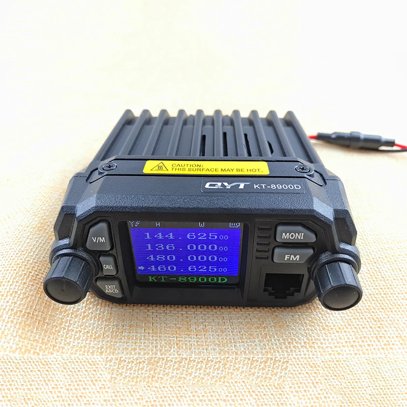 QYT KT-8900D, автомобильный радиоприемопередатчик, двухдиапазонный UHF400-480/VHF136-174MHz, мобильное автомобильное радио 25 Вт, автомобильное радио с антенной