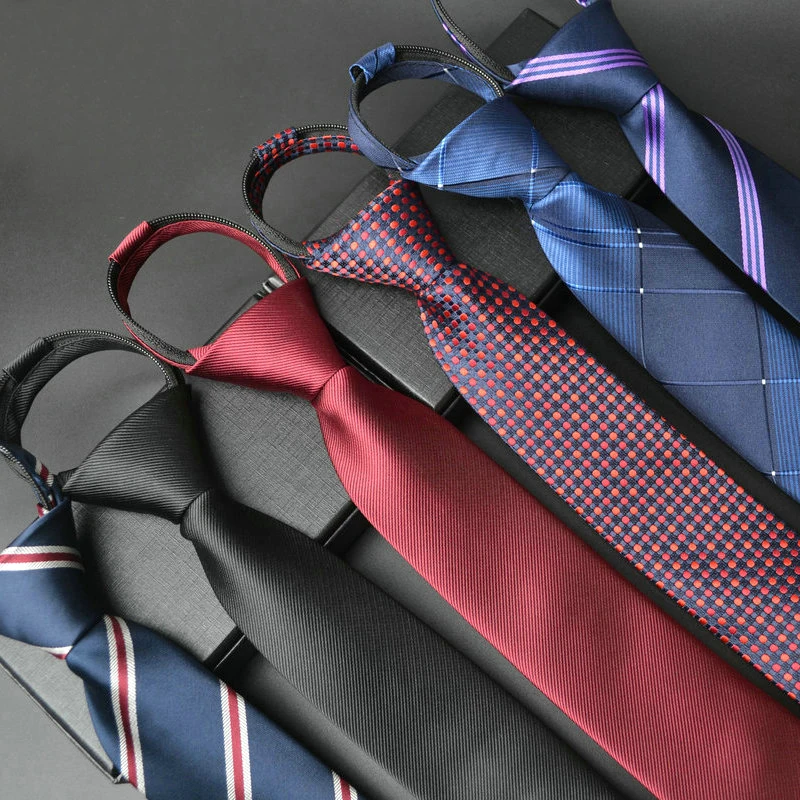 2017 New Arrivals Fashion 6cm Skinny Zipper Ties for Men Designers