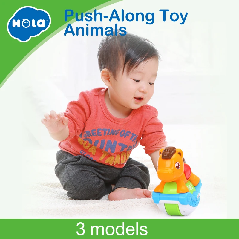 HOLA 3105B детские игрушки скользящая лошадь с веселыми песнями и 3 моделями и мигающими огнями и забавным звуком для малышей 6 месяцев