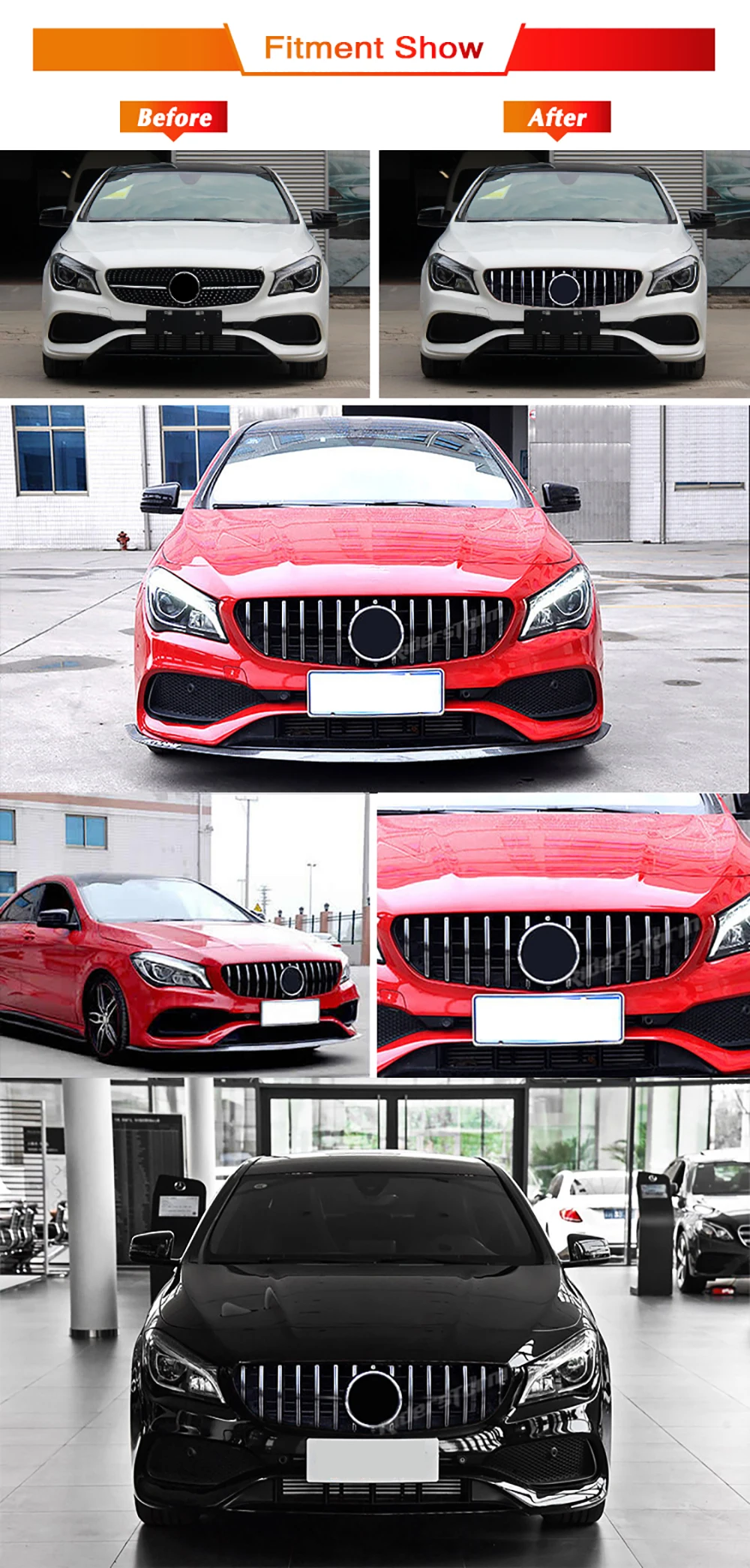 Для CLA W117 Amg GT Передняя решетка для Mercedes CLA класс W117 CLA200 220 CLA250 260 300 2013- гриль передний бампер решетка