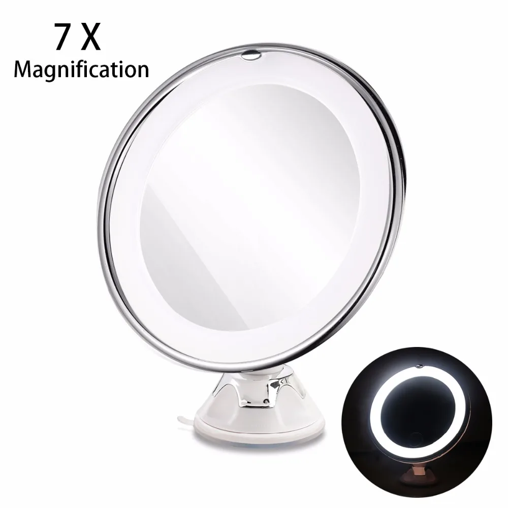 

RUIMIO Women Men Beauty Adjustable 7x Magnification Makeup Mirror Travel Mirror Magnifying Mirror Tabletop Portable Pocket Tool
