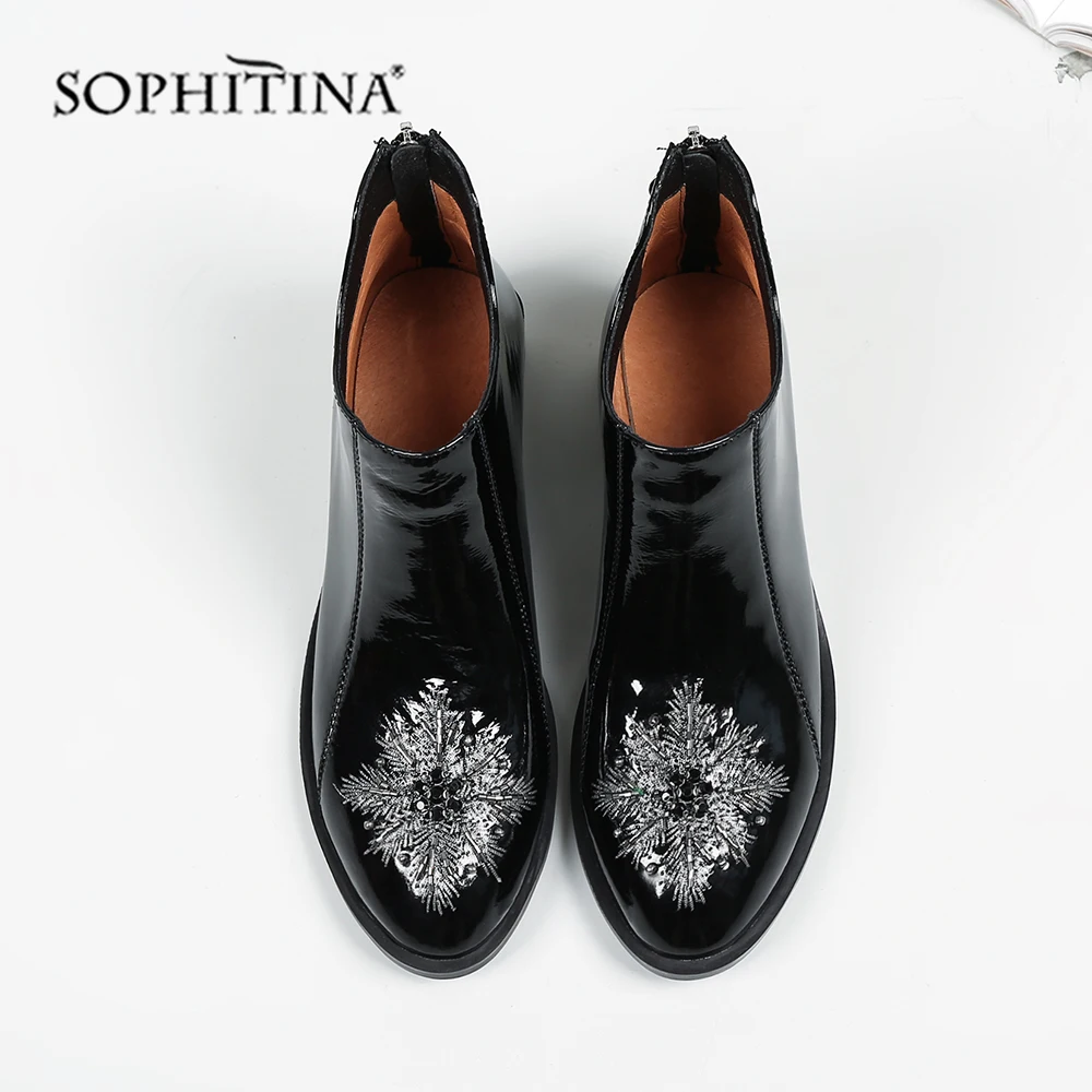 SPHITINA/Специальные женские ботинки с цветочным рисунком пикантные удобные туфли