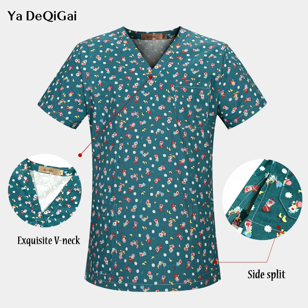

High quality Medical Surgical Uniform Hospital Nurse Scrub Top Beauty salon workwear Dentistry pharmacy doctor Surgery uniforms