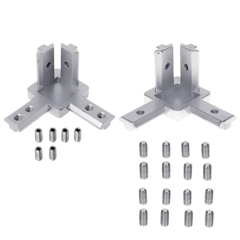 

4pcs 4040 Profile T Slot Aluminum Profile 3-way Corner Bracket for 3D printer