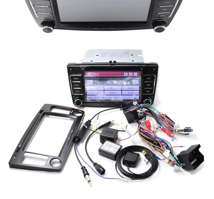 Discount LJDA Two Din 7 Inch Car Multimedia Player For SKODA Octavia 2009-2013 DVD Stereo GPS Navigation Radio Autoaudio Headunit Canbus 9