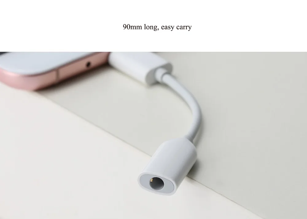 Original Xiaomi USB3.1 Type C to 3.5mm AUX Audio Female for Samsung S8 Mi6