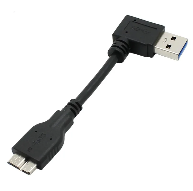 100 шт. 0 2 м 90 градусов прямоугольный микро B 3 штекер USB A адаптер конвертер кабель