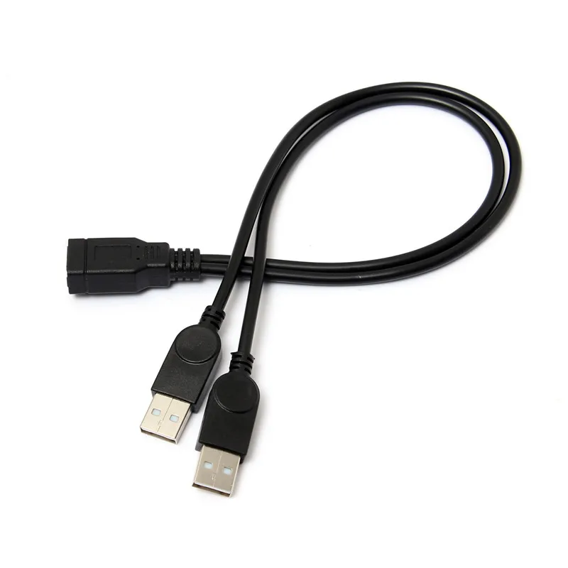 USB женский A-Dual A Мужской 36 см/2,0 футов высокоскоростной USB зарядный кабель для синхронизации данных и зарядки для ПК