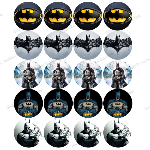 Batman Edible Wafer Paper for Cup Cake Topper Party Decoration 20pcs/set  Icing Paper Kids Boys Birthday Cake Topper Supplier