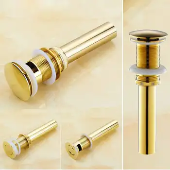 

Bathroom Basin Sink Pop Up Drain Brass with & without Overflow Vanity Sink Waste Drainer