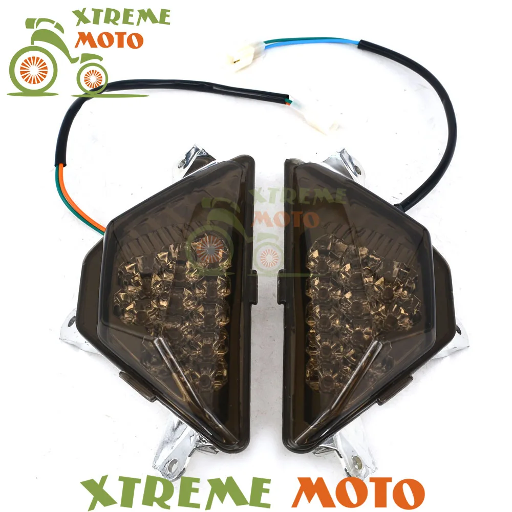 Front Smoke LED Lens Motorcycle Turn Signal Indicator Light Bulb Lens